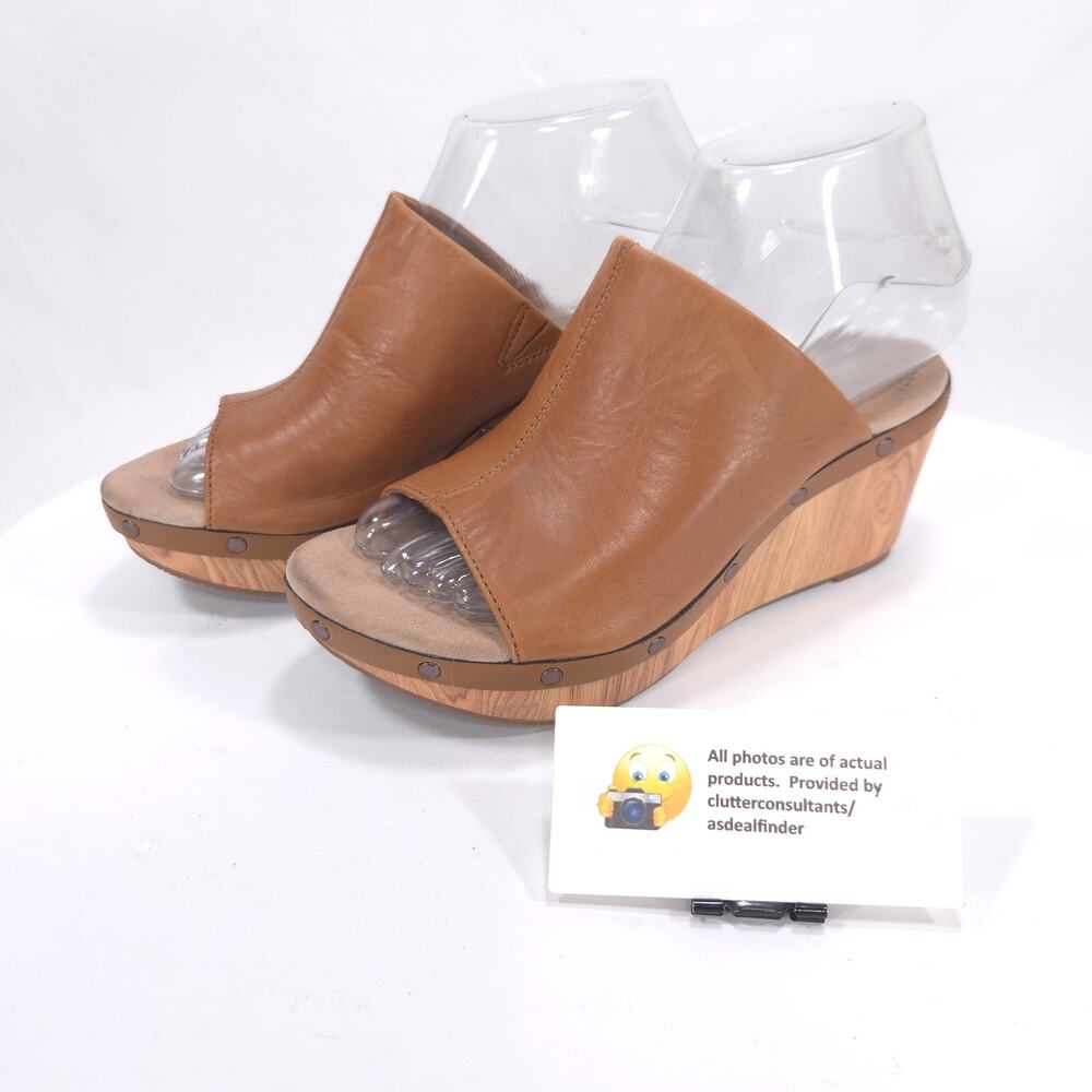 Collection by Clarks Casual Wedge Open Toe Sandal Womens Size 6.5 15260 Brown